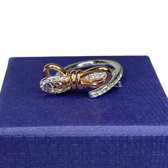 Swarovski Lifelong Bow ring Bow, White, Mixed metal finish Size Eur 55 / 7 USA - Picture 2 of 7